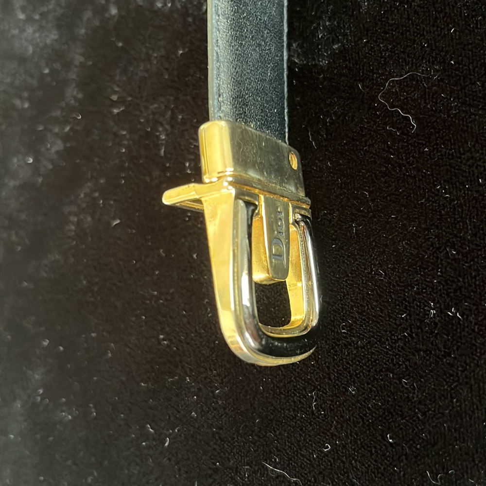 Minimalist Dior buckle with reversible black and brown belt size 34 - Picture 5 of 12